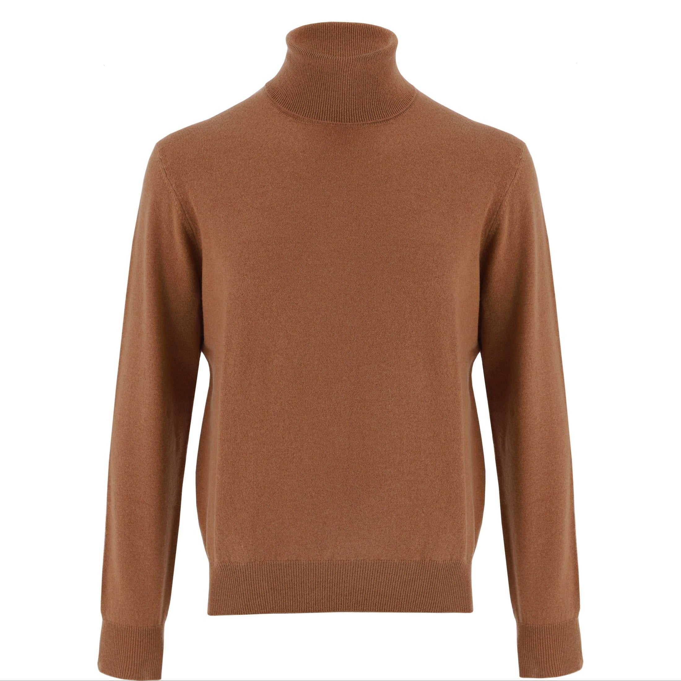 Cashmere High Neck-Brown