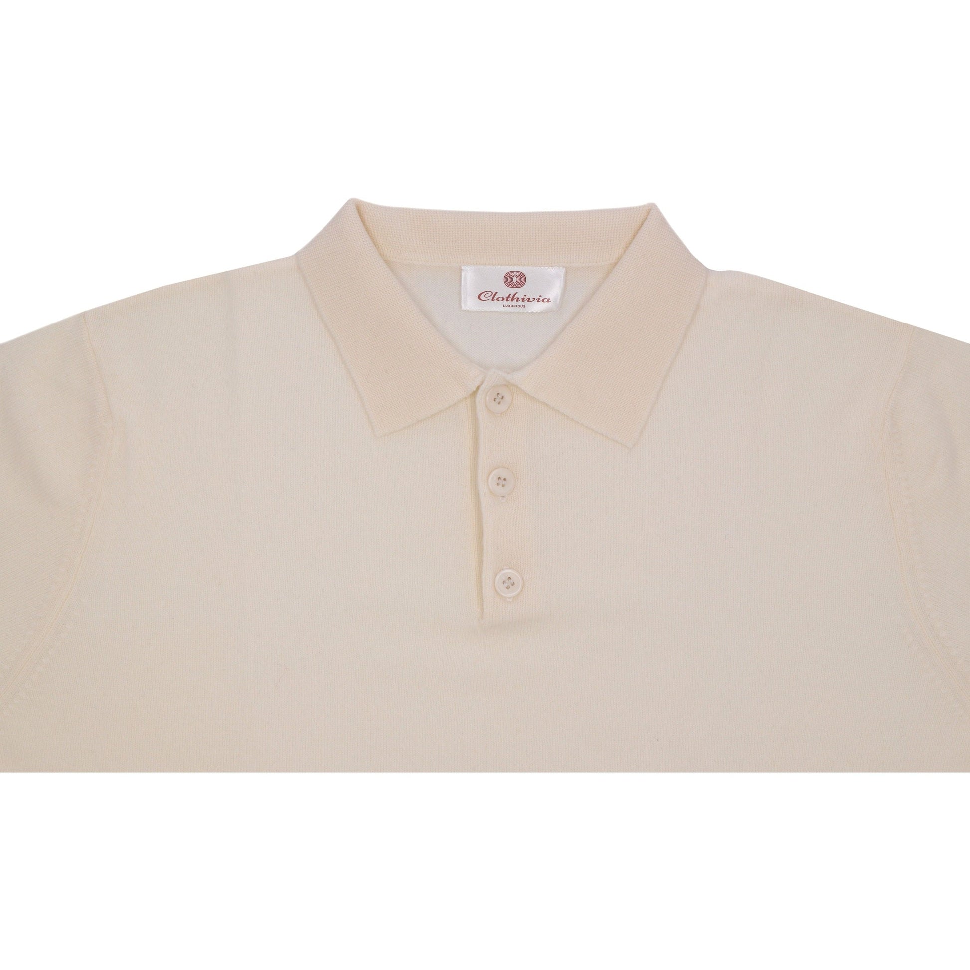 Cashmere Polo-Ivory