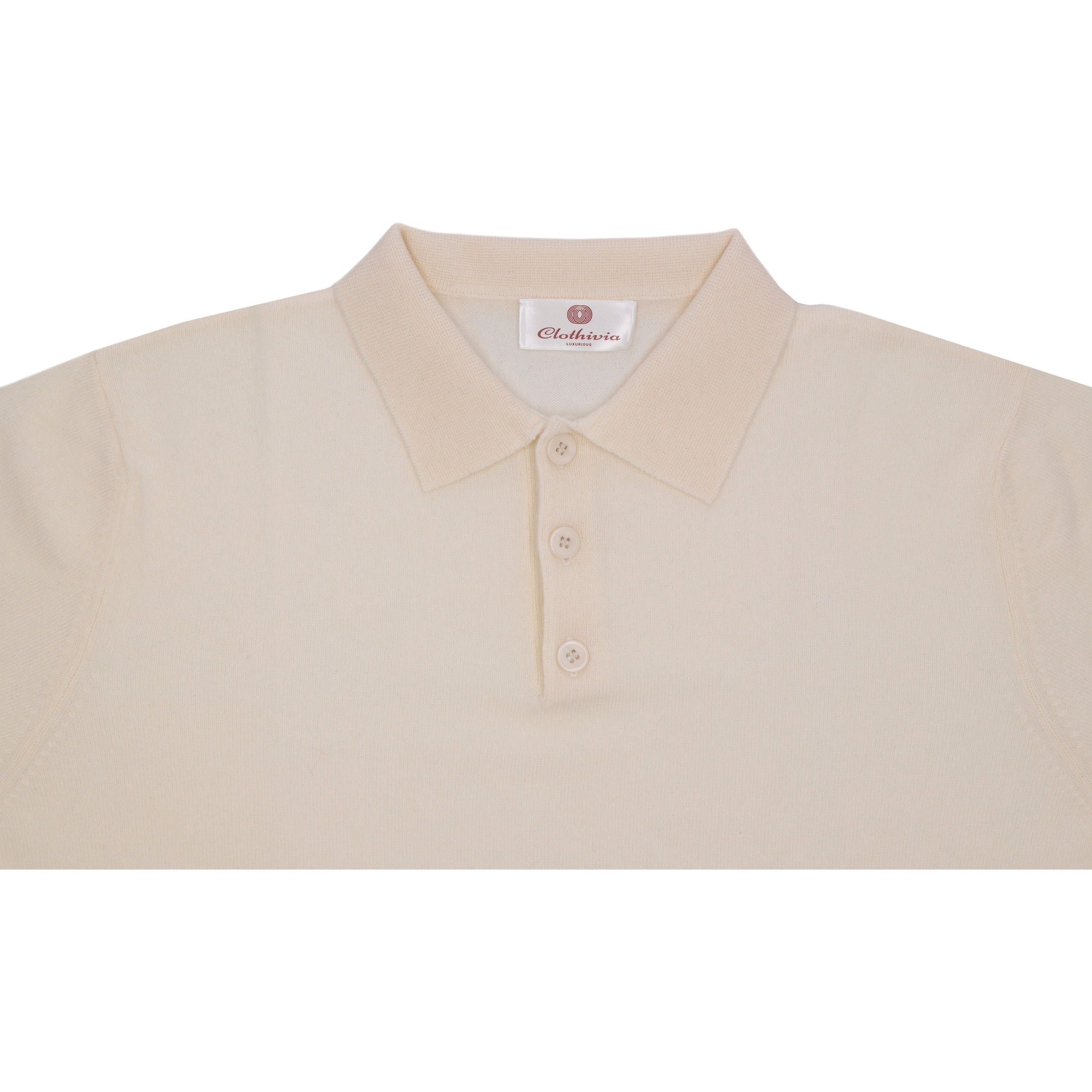 Cashmere Polo-Ivory