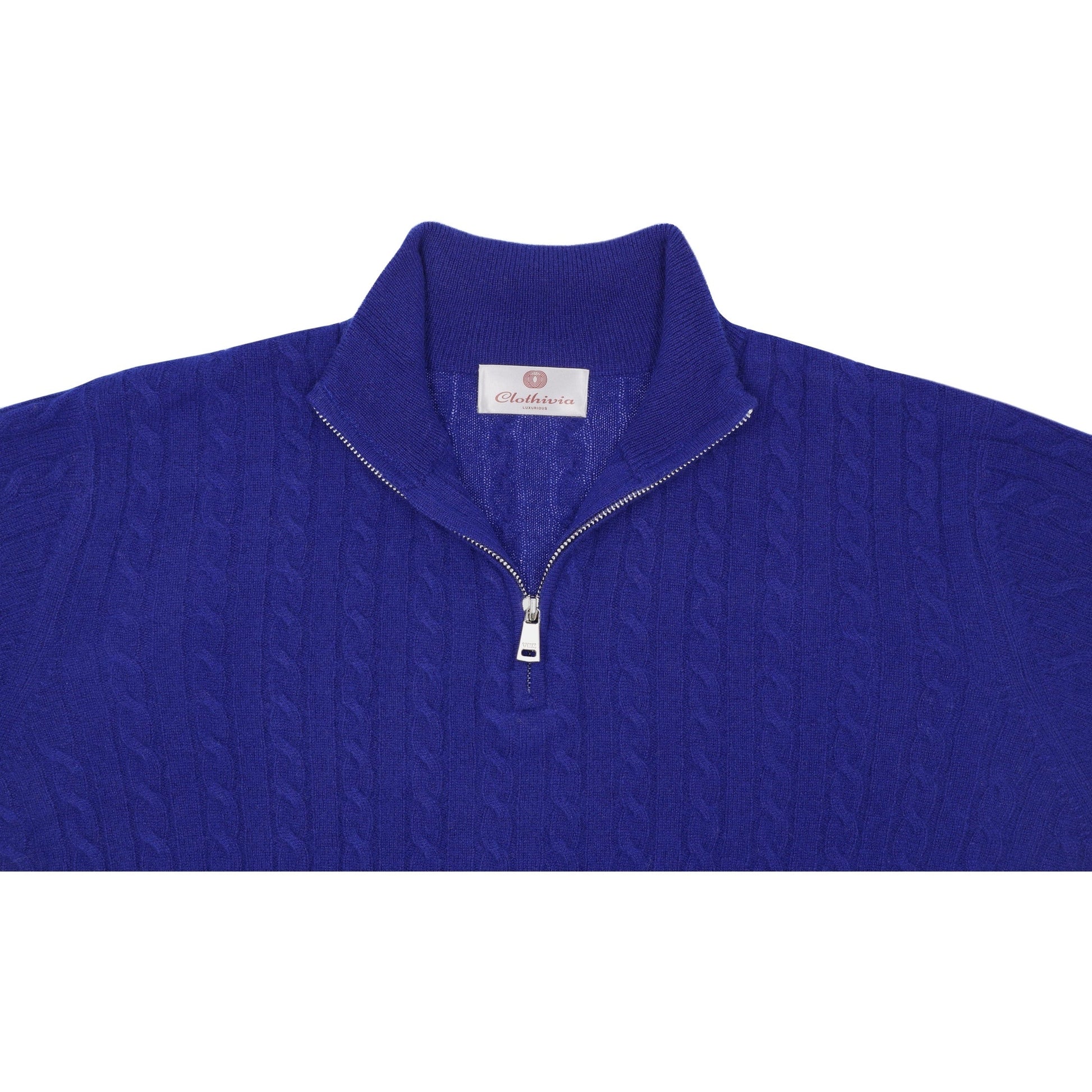 Cashmere Quarter Zip-Navy