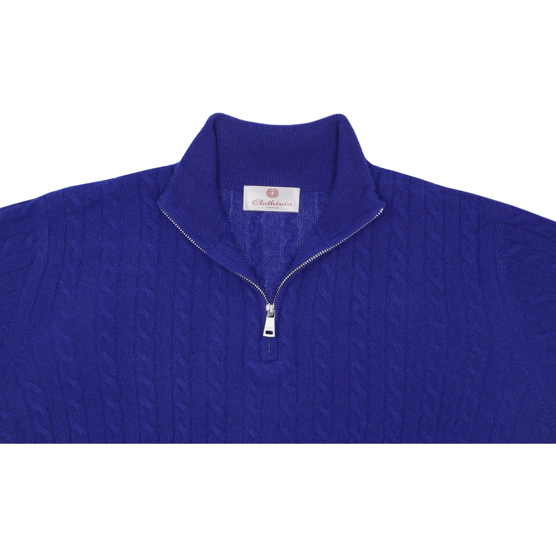 Cashmere Quarter Zip-Navy