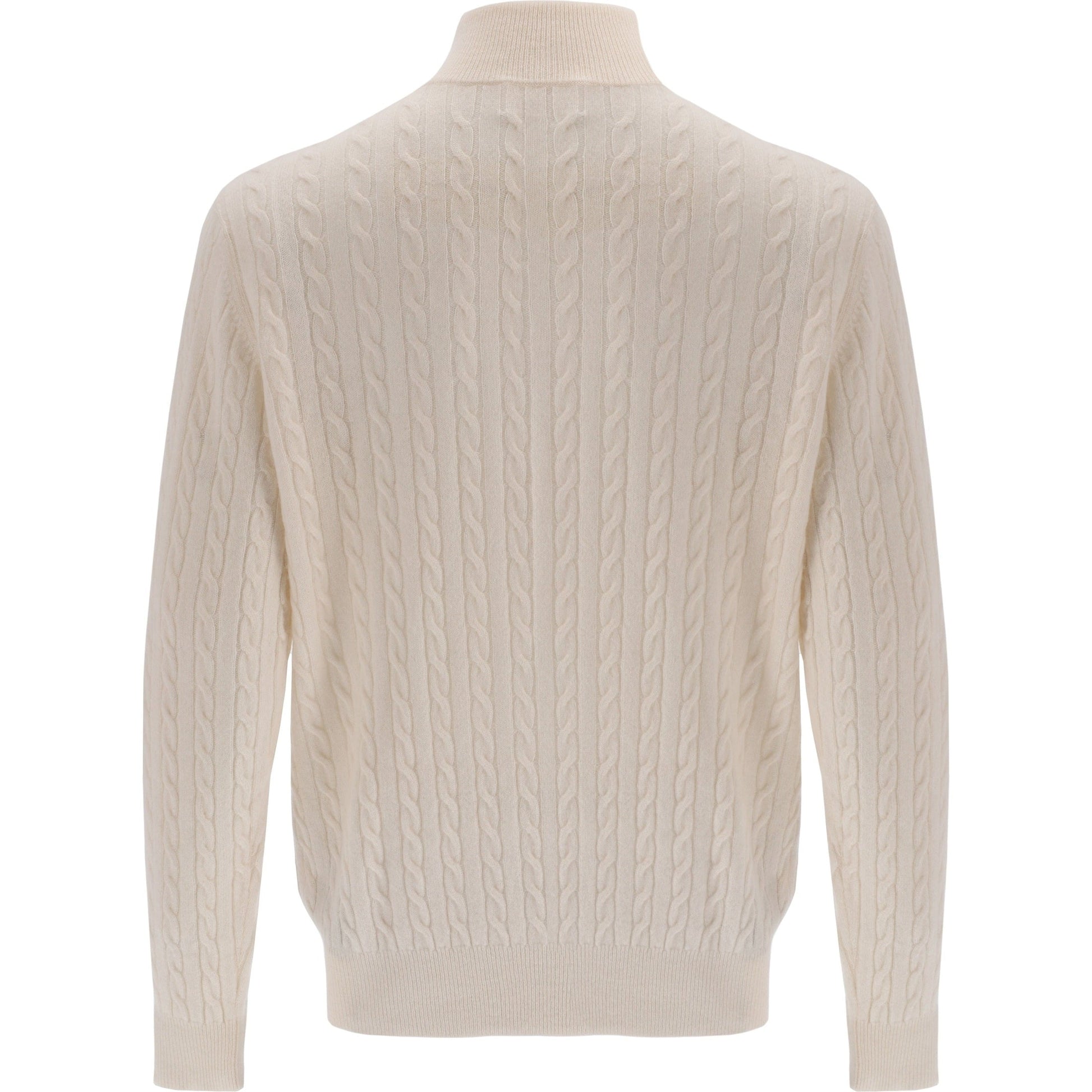Cashmere Quarter Zip-Ivory
