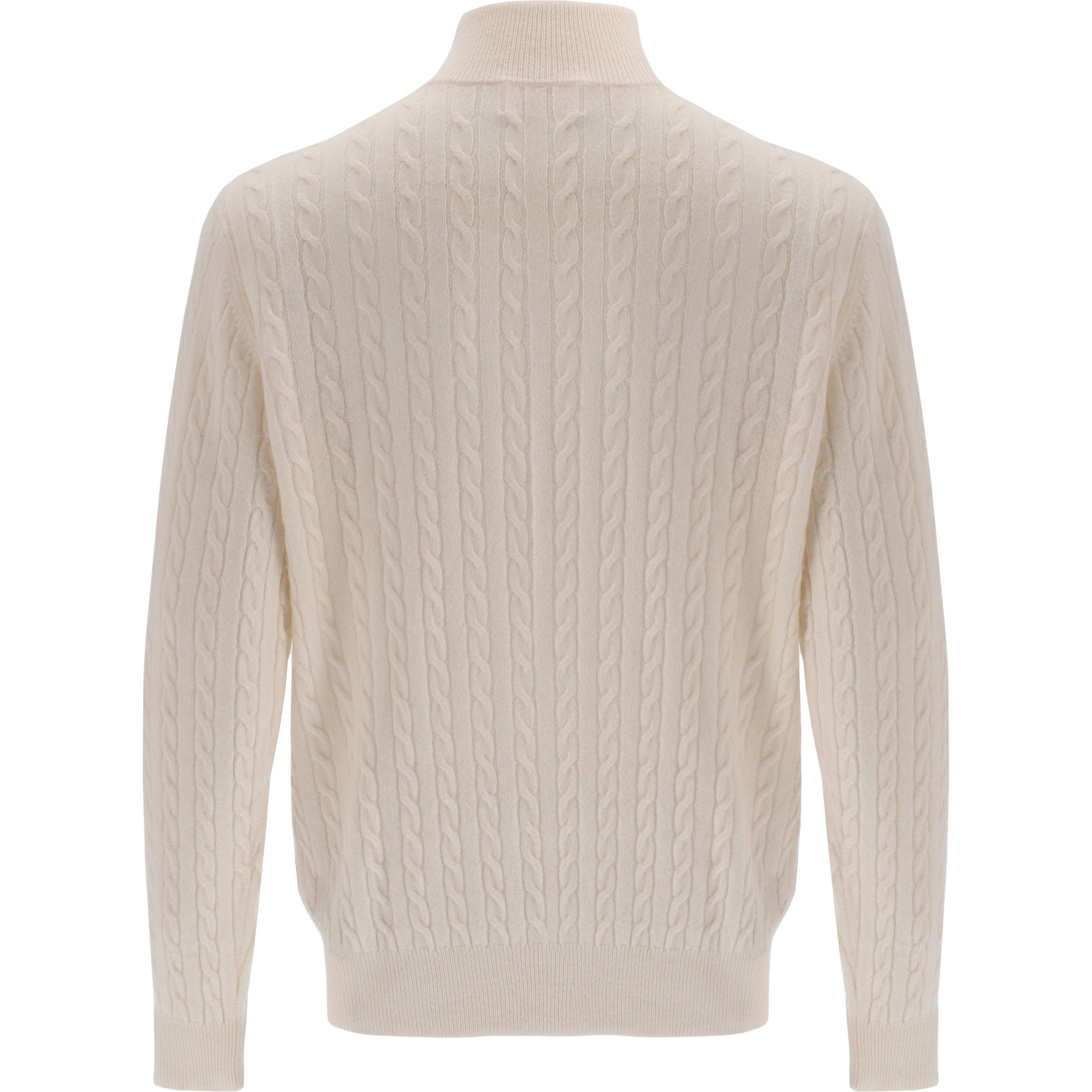 Cashmere Quarter Zip-Ivory