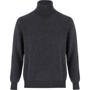 Cashmere High Neck-Charcoal