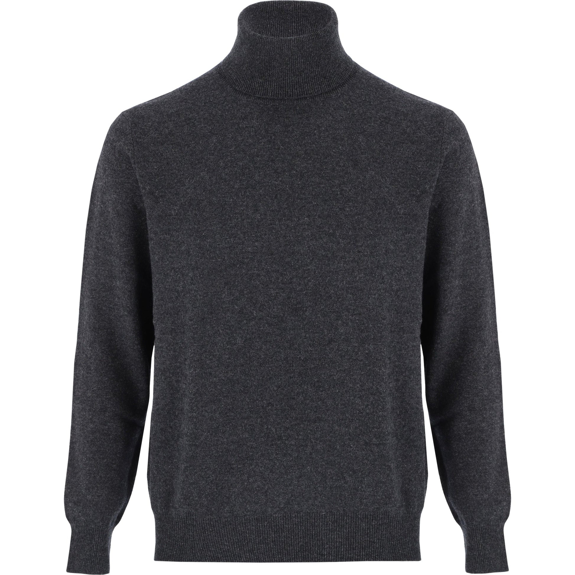 Cashmere High Neck-Charcoal