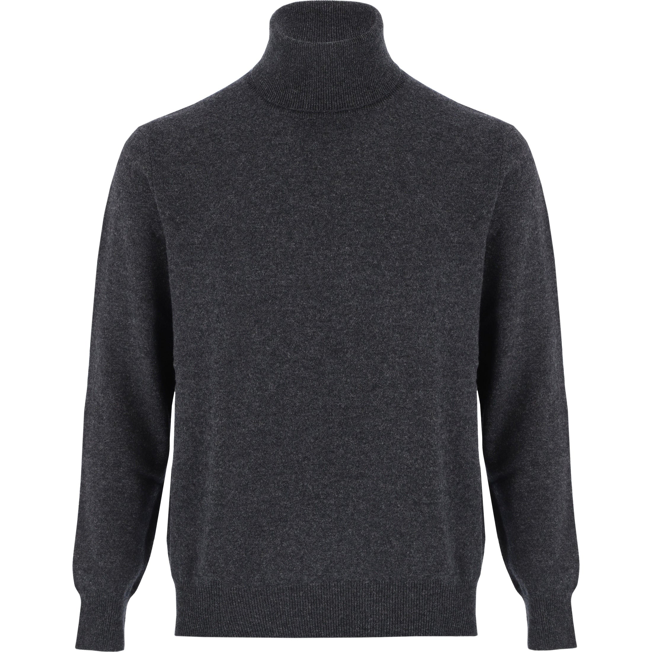 Cashmere High Neck-Charcoal