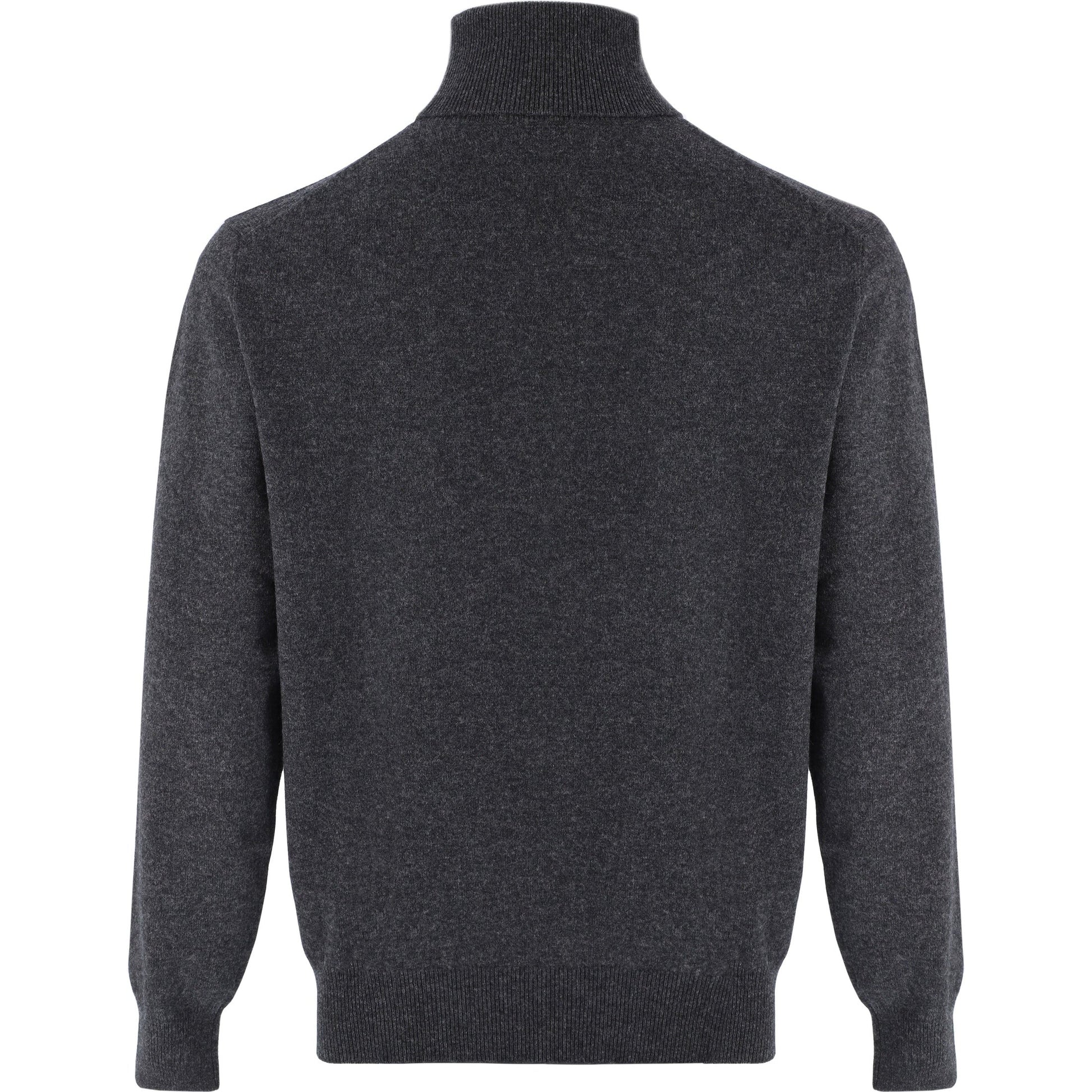 Cashmere High Neck-Charcoal