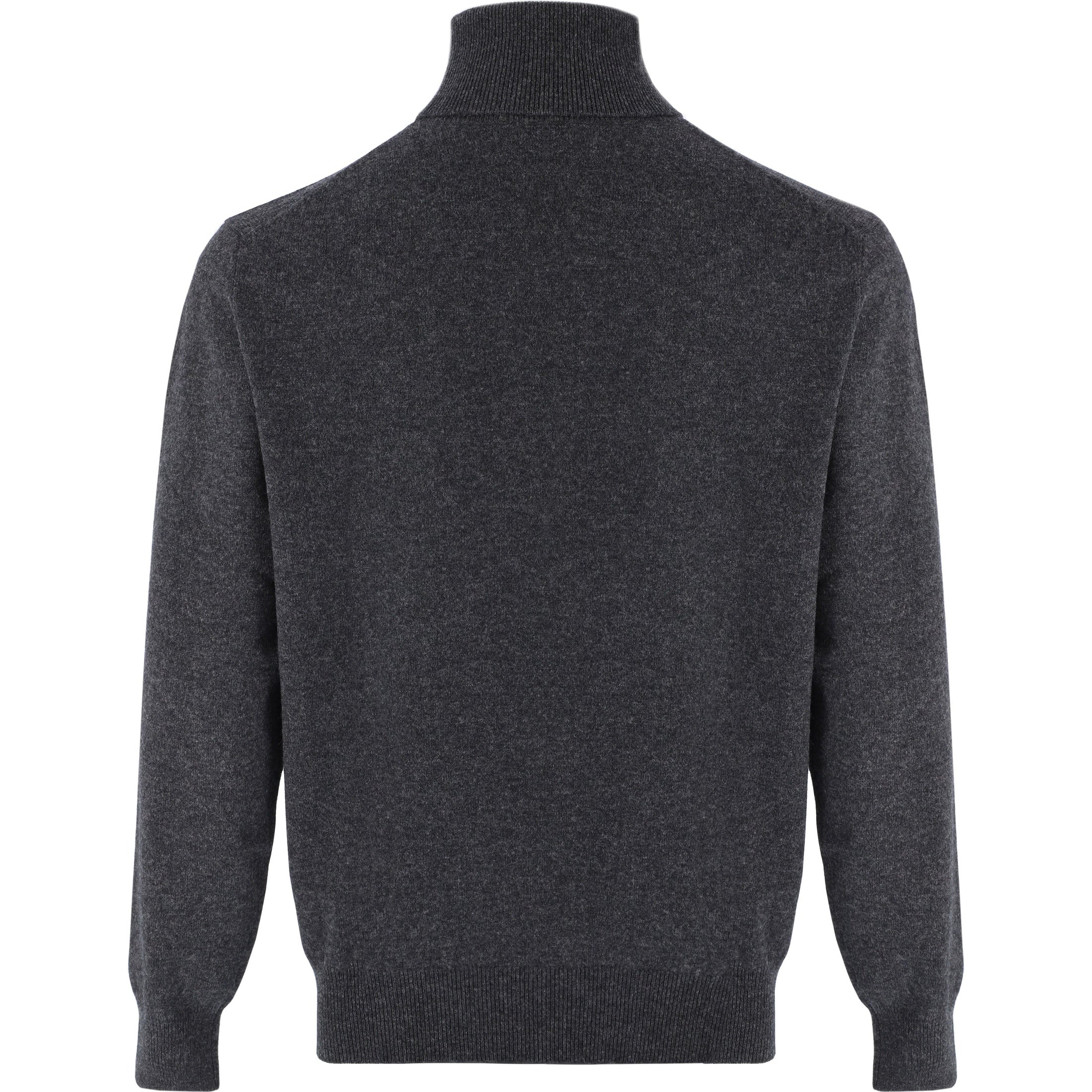 Cashmere High Neck-Charcoal