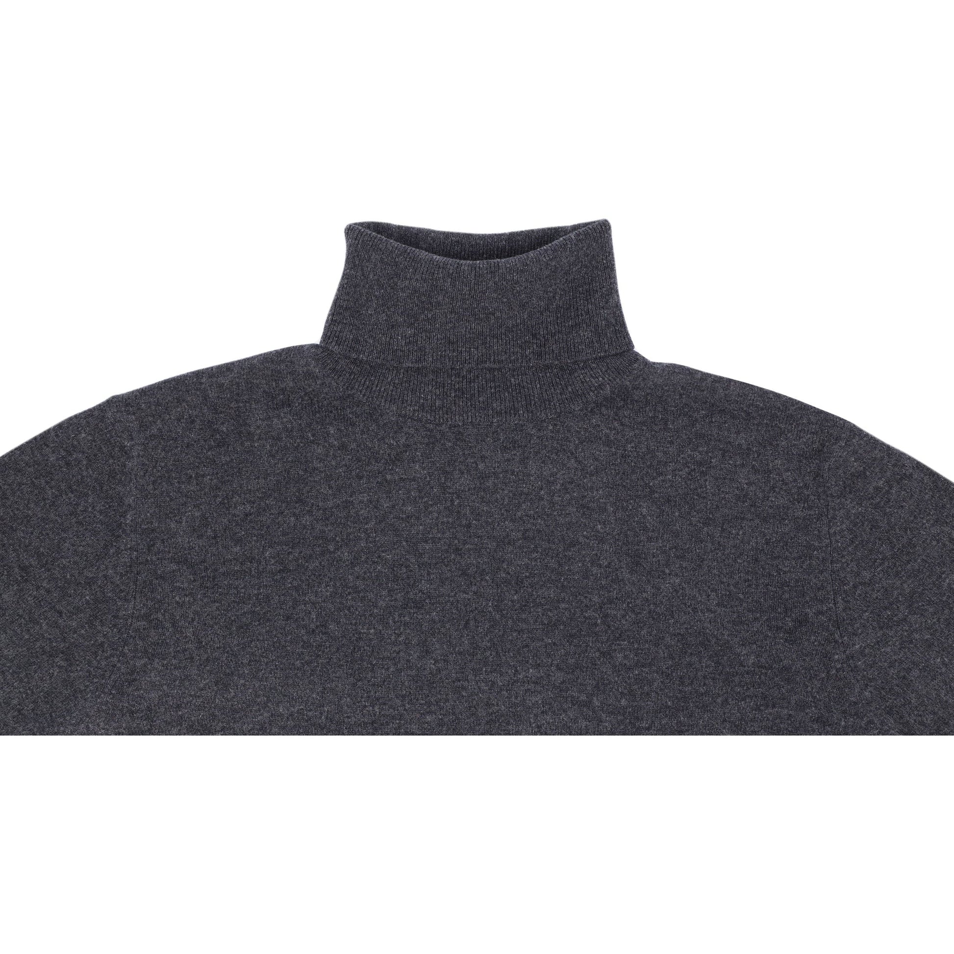 Cashmere High Neck-Charcoal