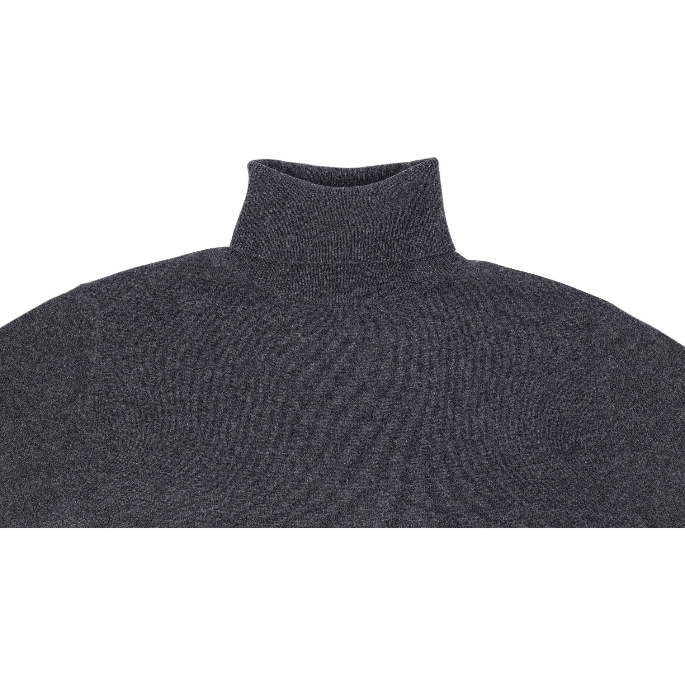 Cashmere High Neck-Charcoal