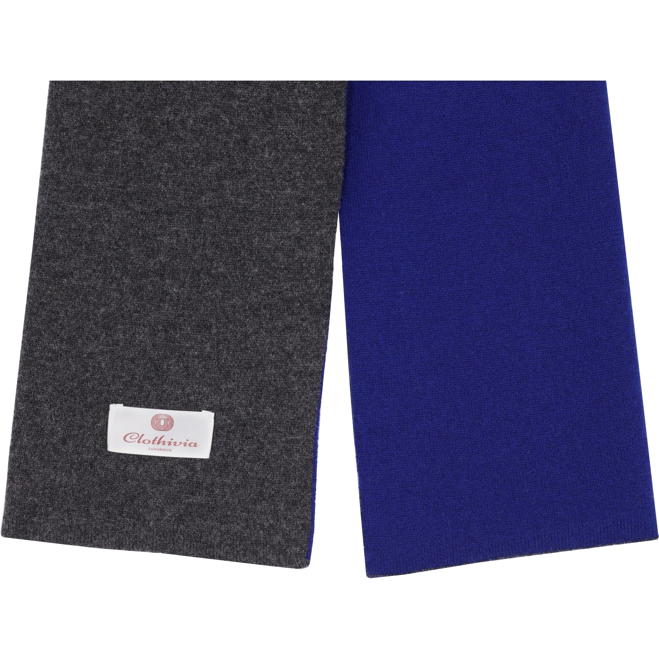 Cashmere Scarf-Navy/Charcoal