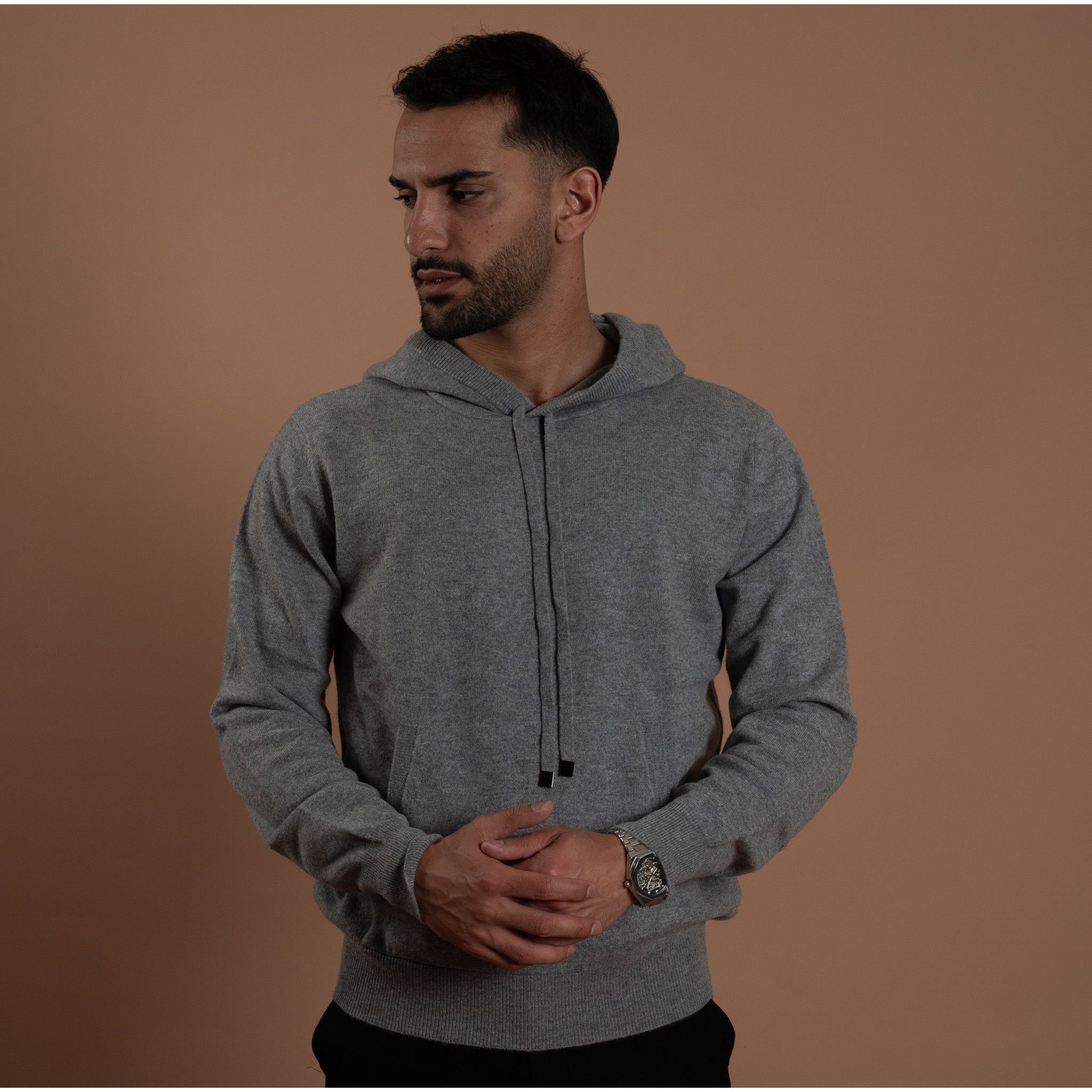 Cashmere Hoodie-Grey