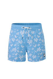 Aqua Palms Swim Shorts -Sky-Blue