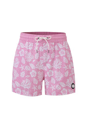 Sea Leaves Swim Short -Pink