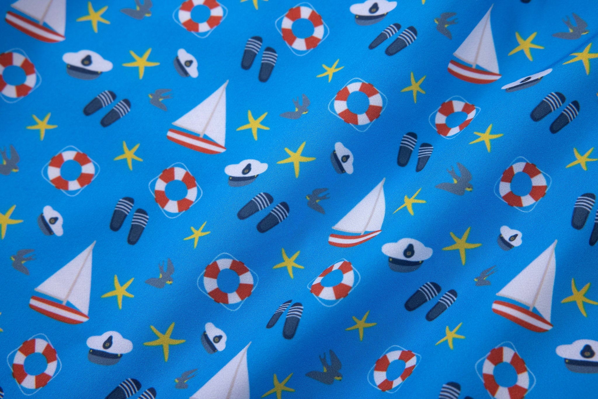 Nautical Swim Shorts -Blue