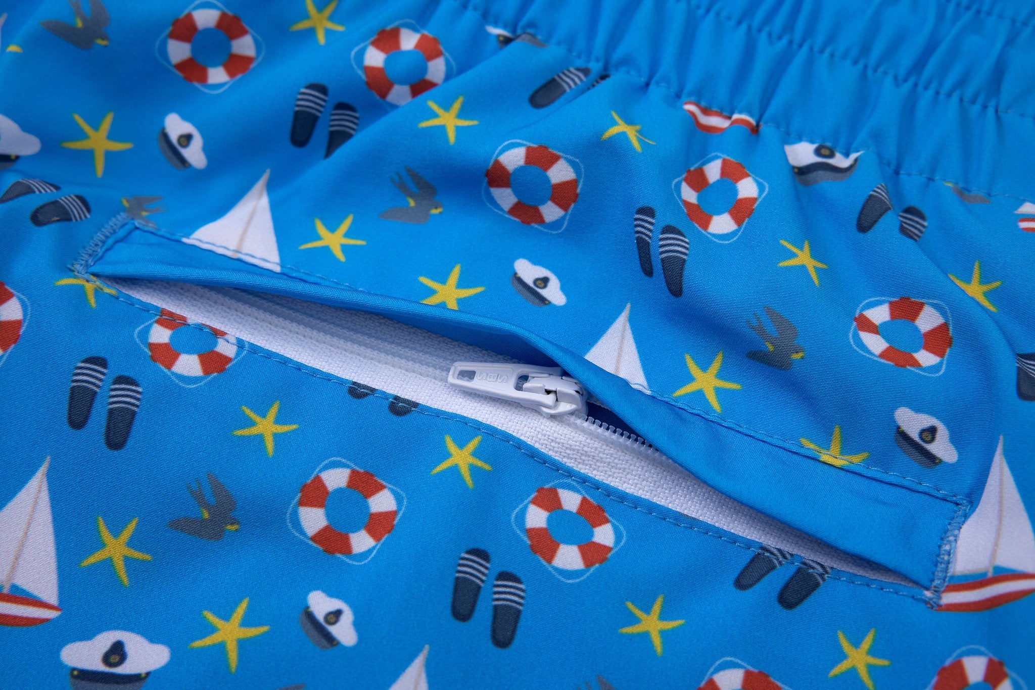 Nautical Swim Shorts -Blue