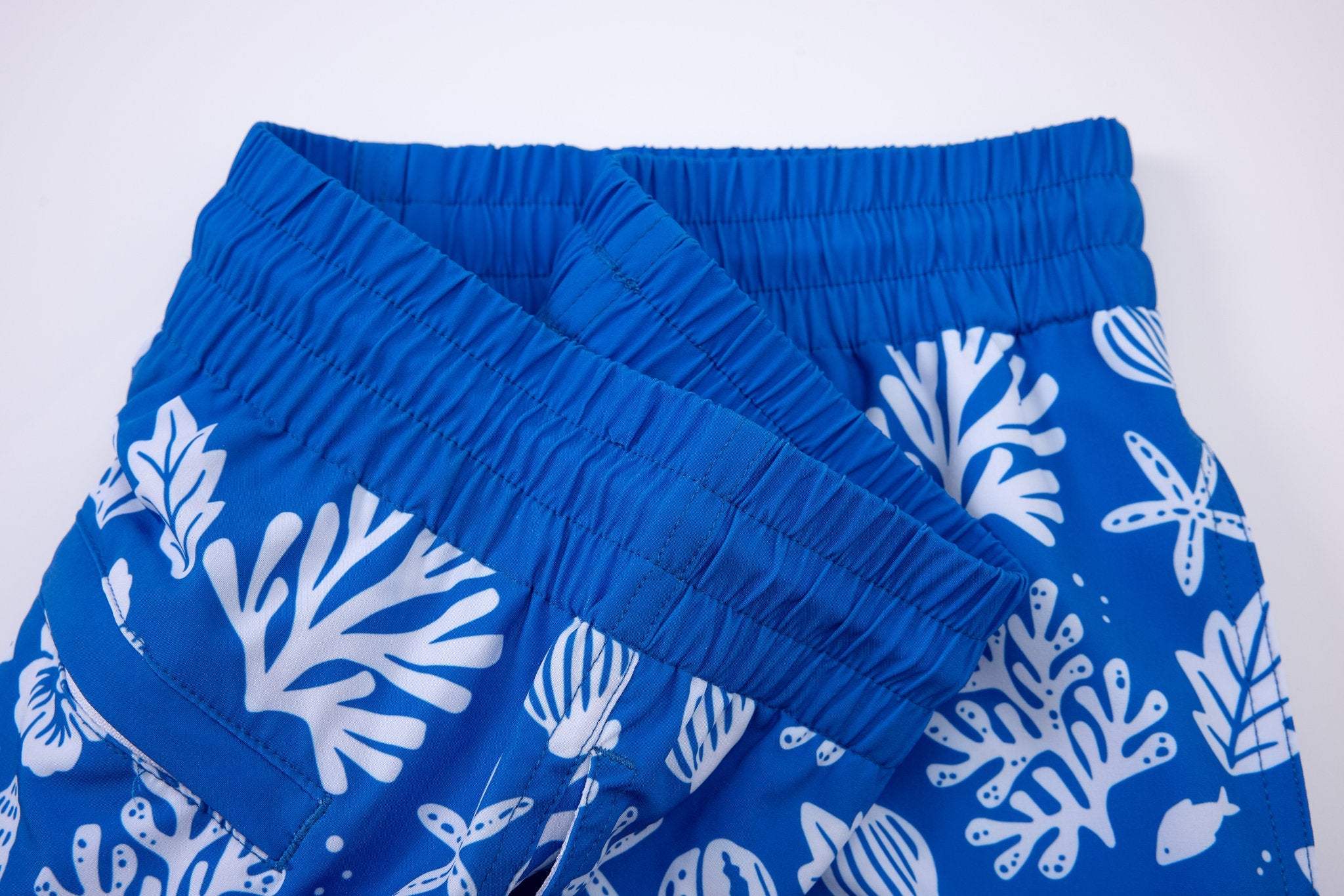 Sea Leaves Swim Short -Blue