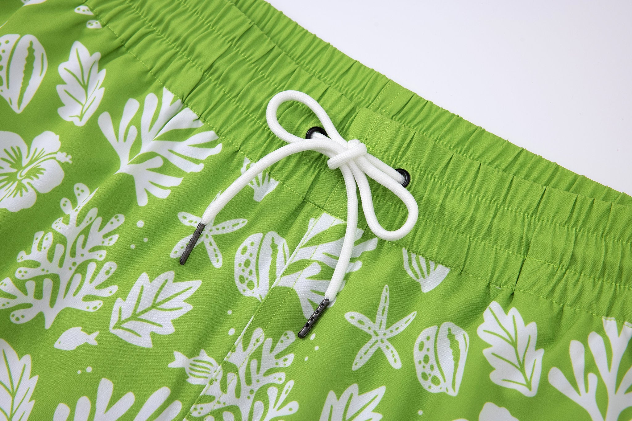 Sea Leaves Swim Short -Green