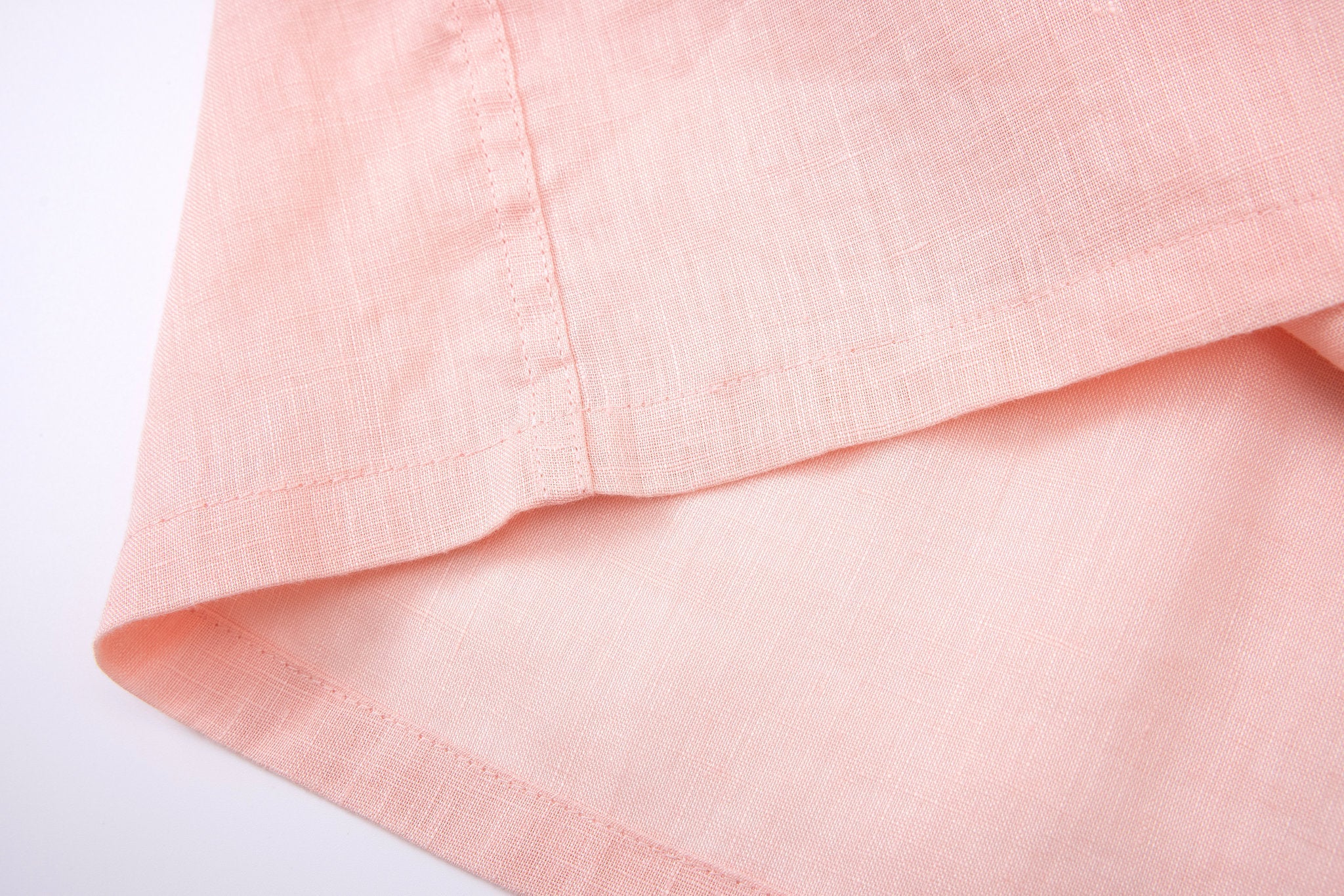 linen short sleeves -Pink