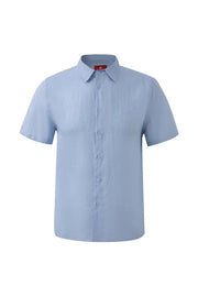 Linen Short Sleeves-Ocean-Blue