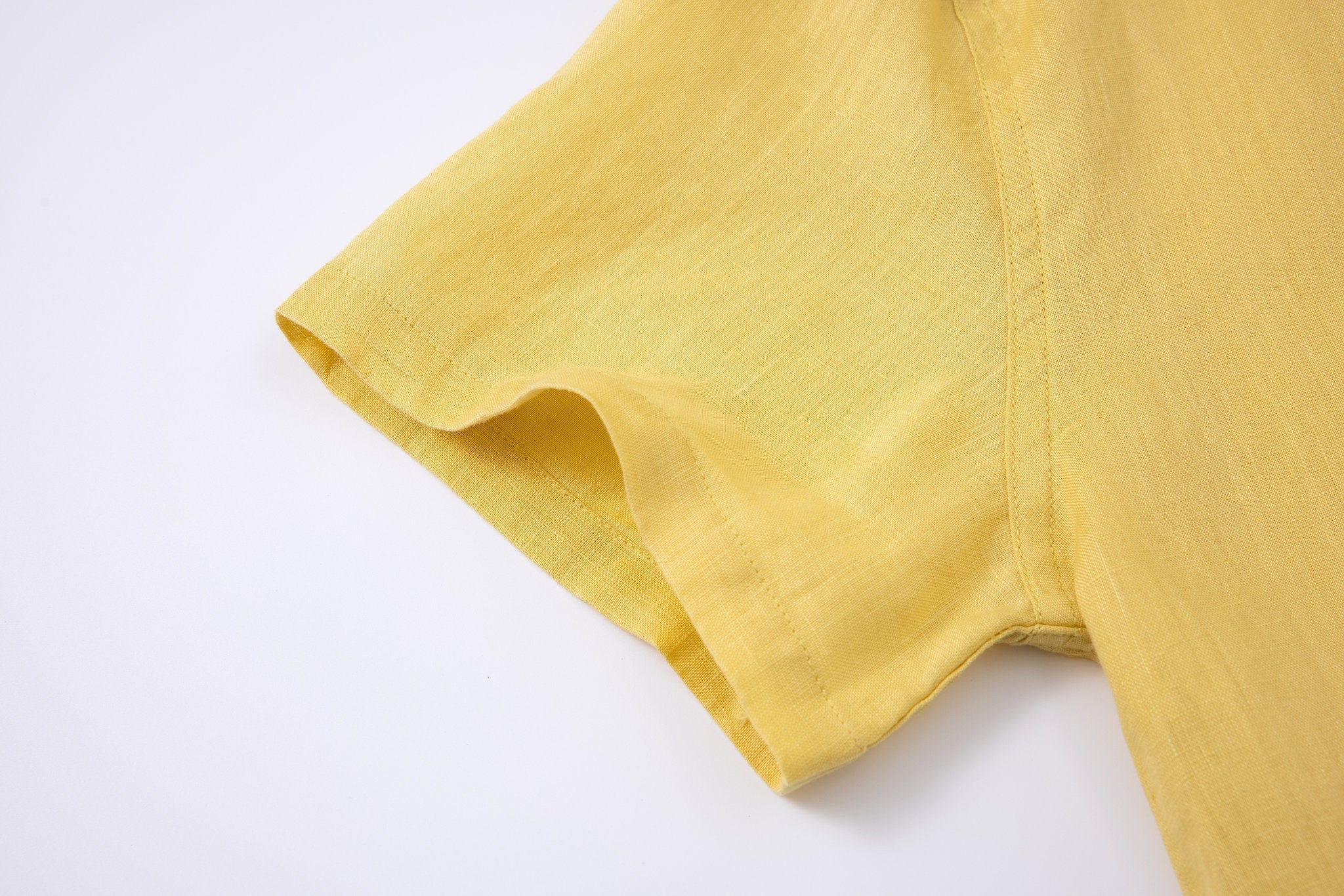 Linen Short Sleeves-Lemon-Yellow