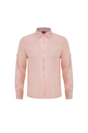 Linen Long Sleeves-Pink