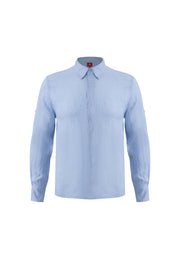 Linen Long Sleeves-Ocean-Blue