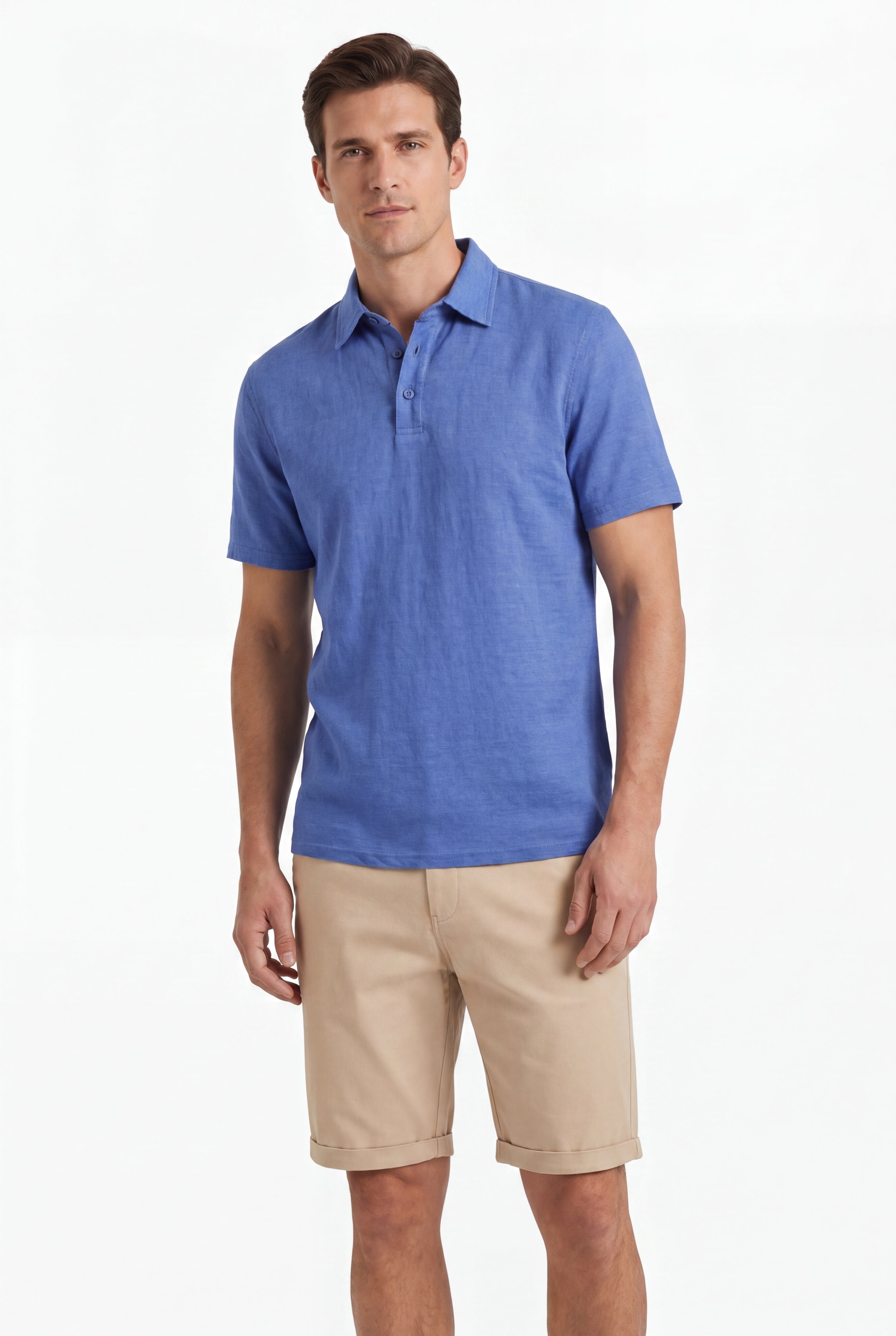 polo linen -Blue