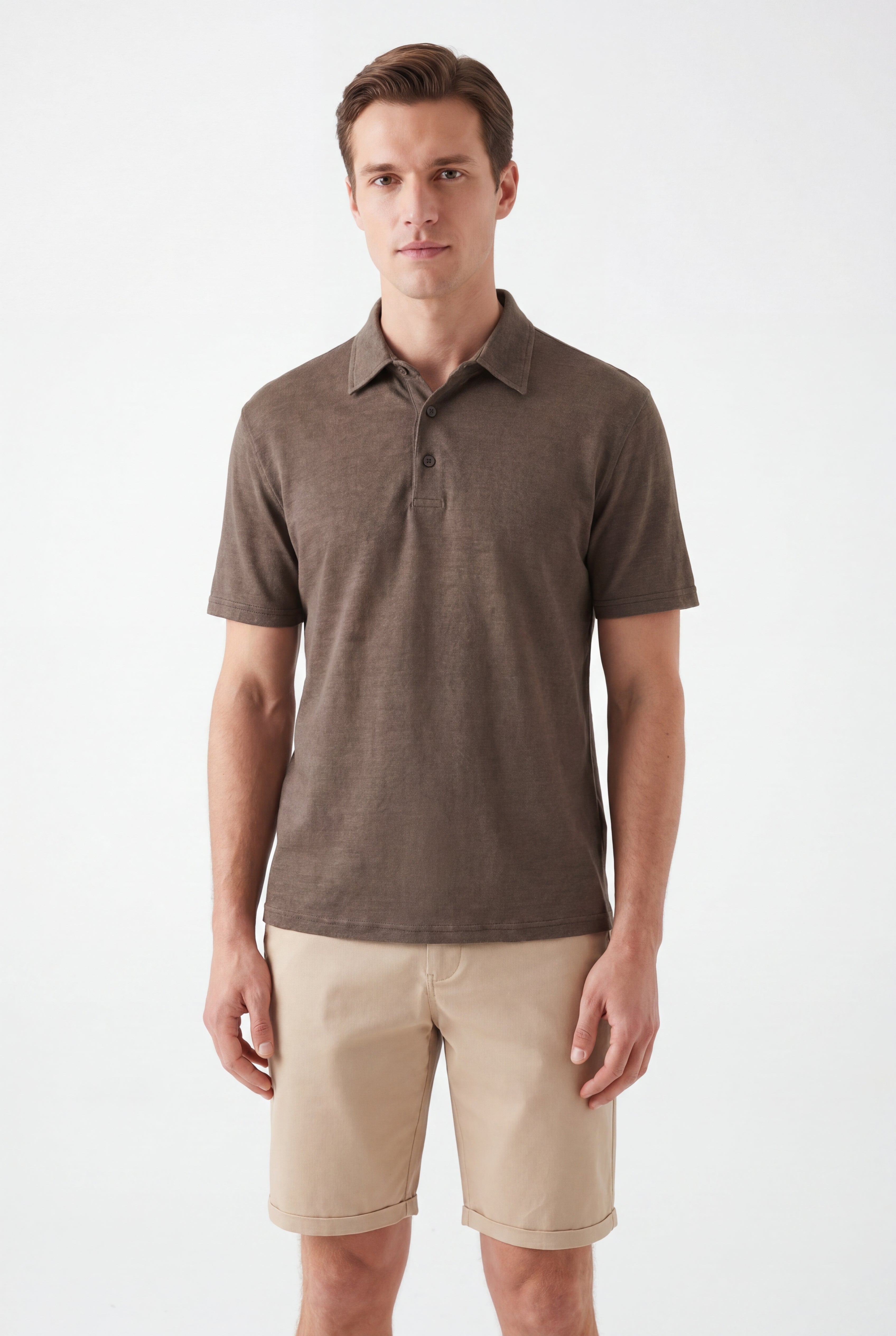 polo linen -Olive
