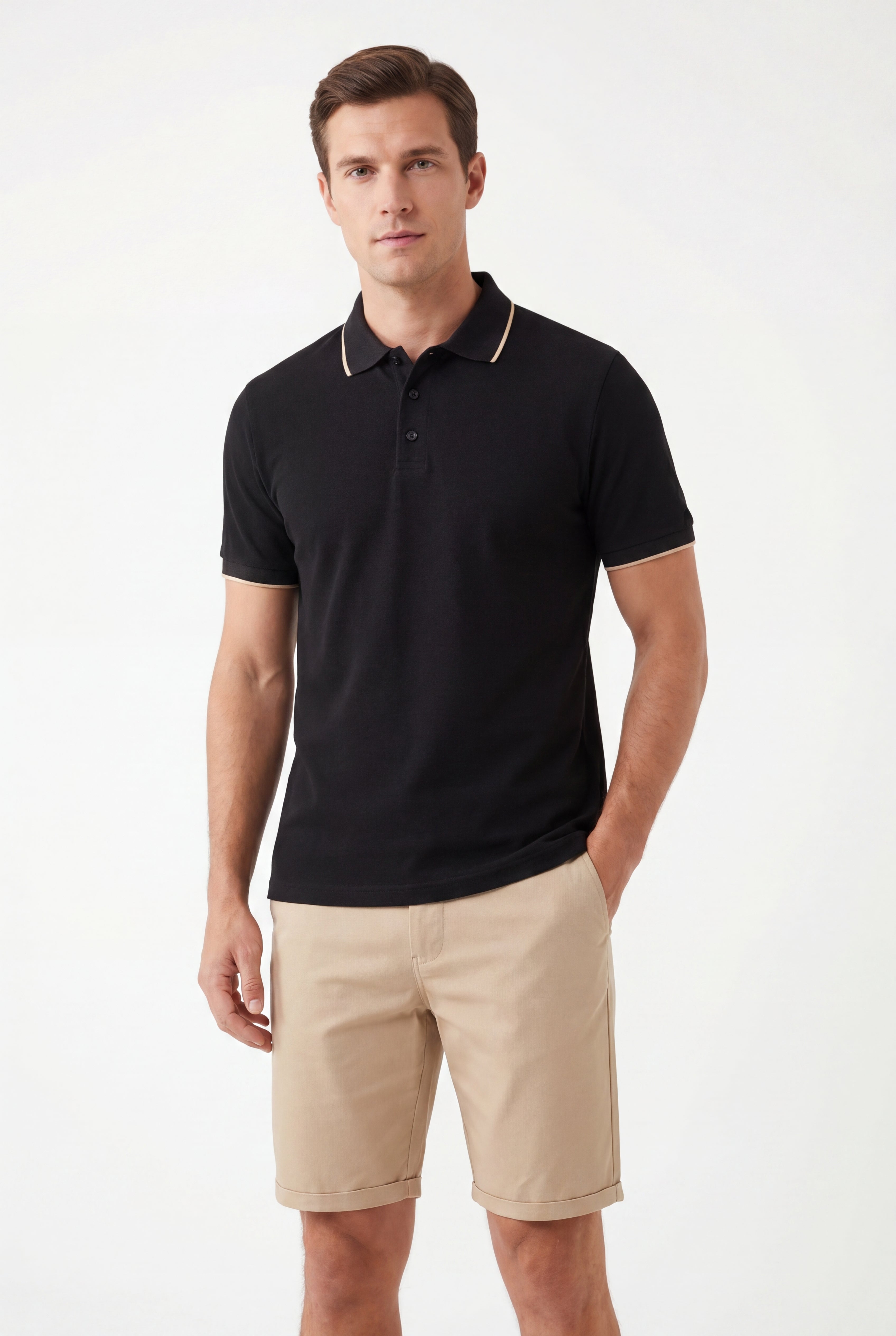 polo shirt -Black