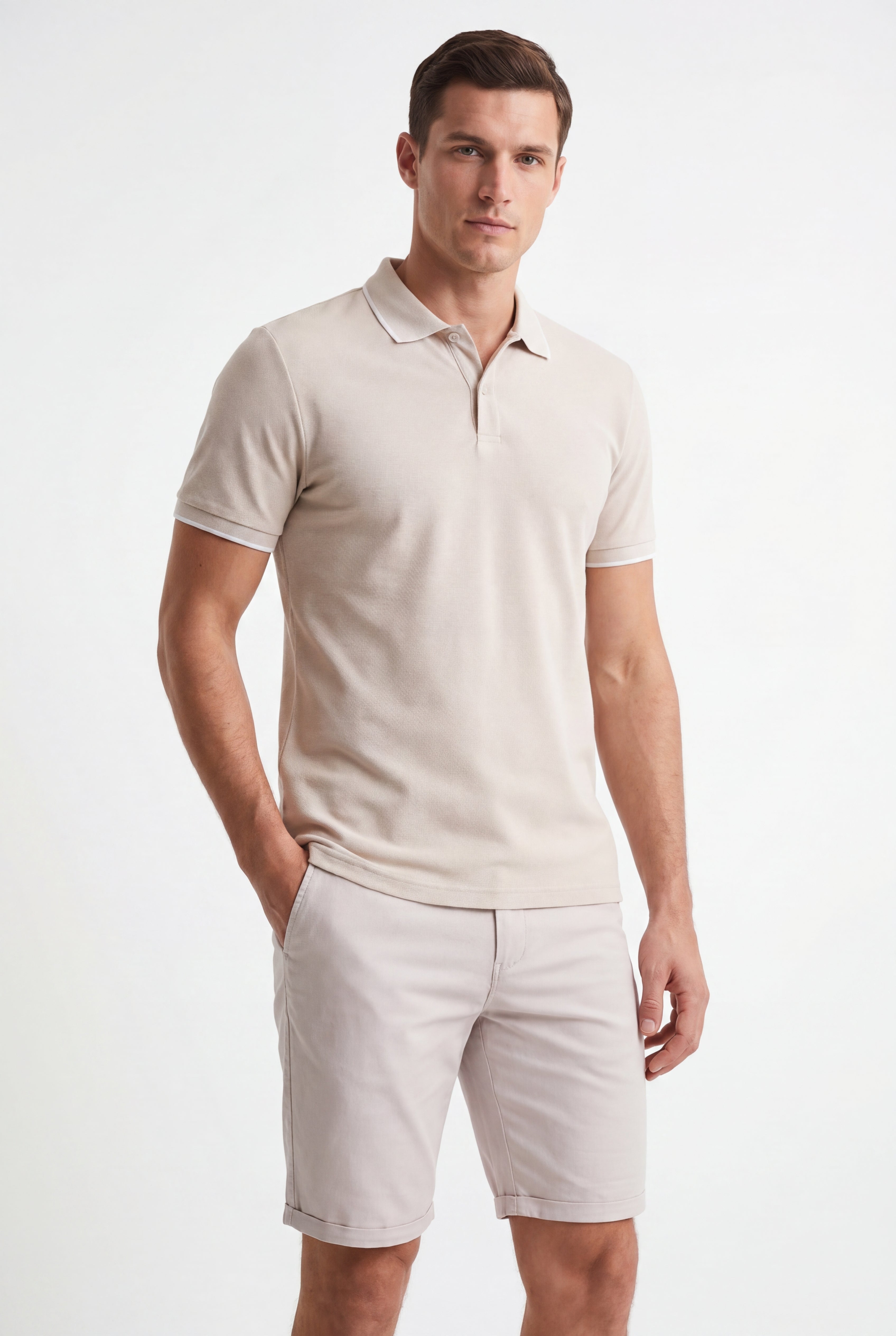 polo shirt -Beige
