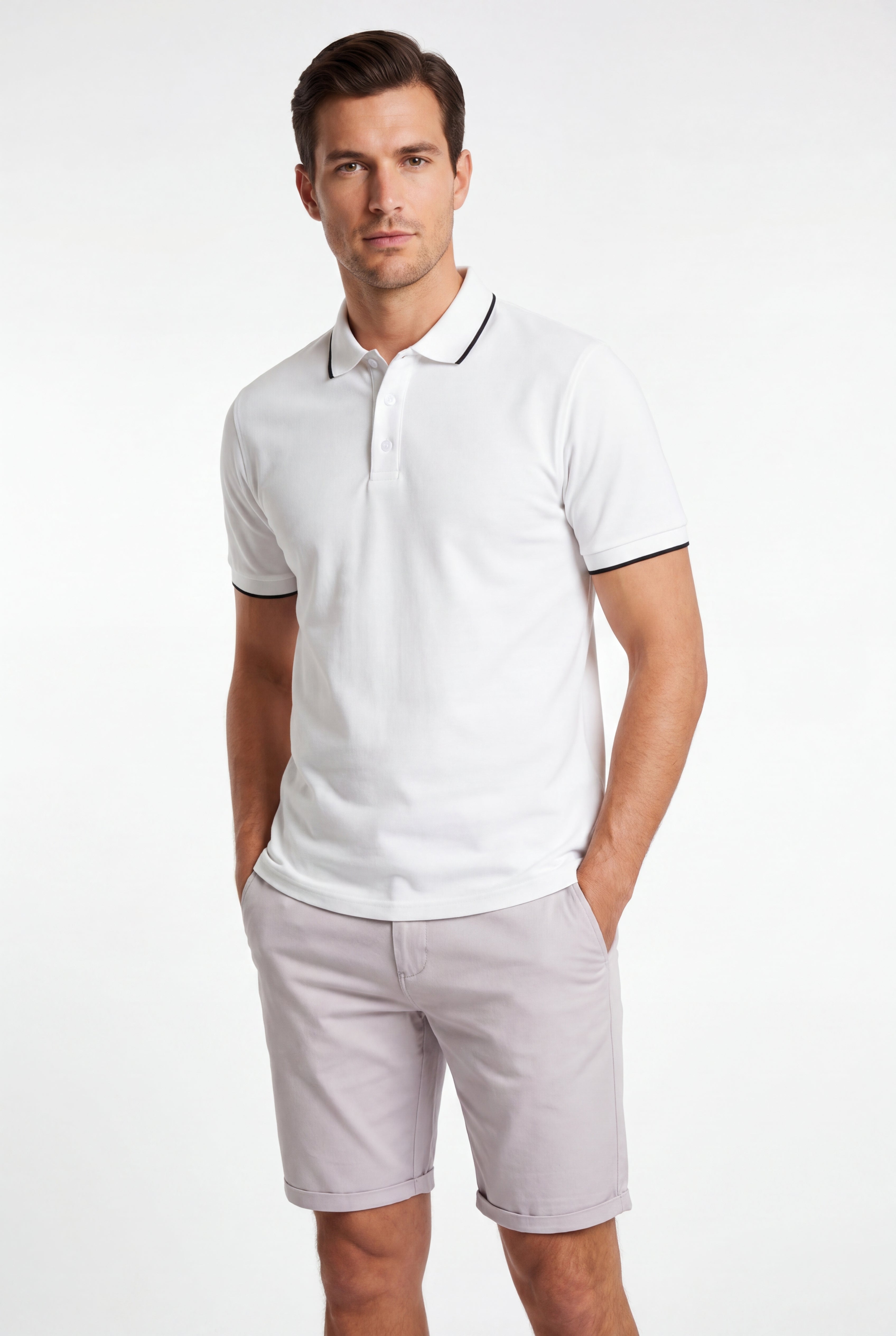 polo shirt -Ivory
