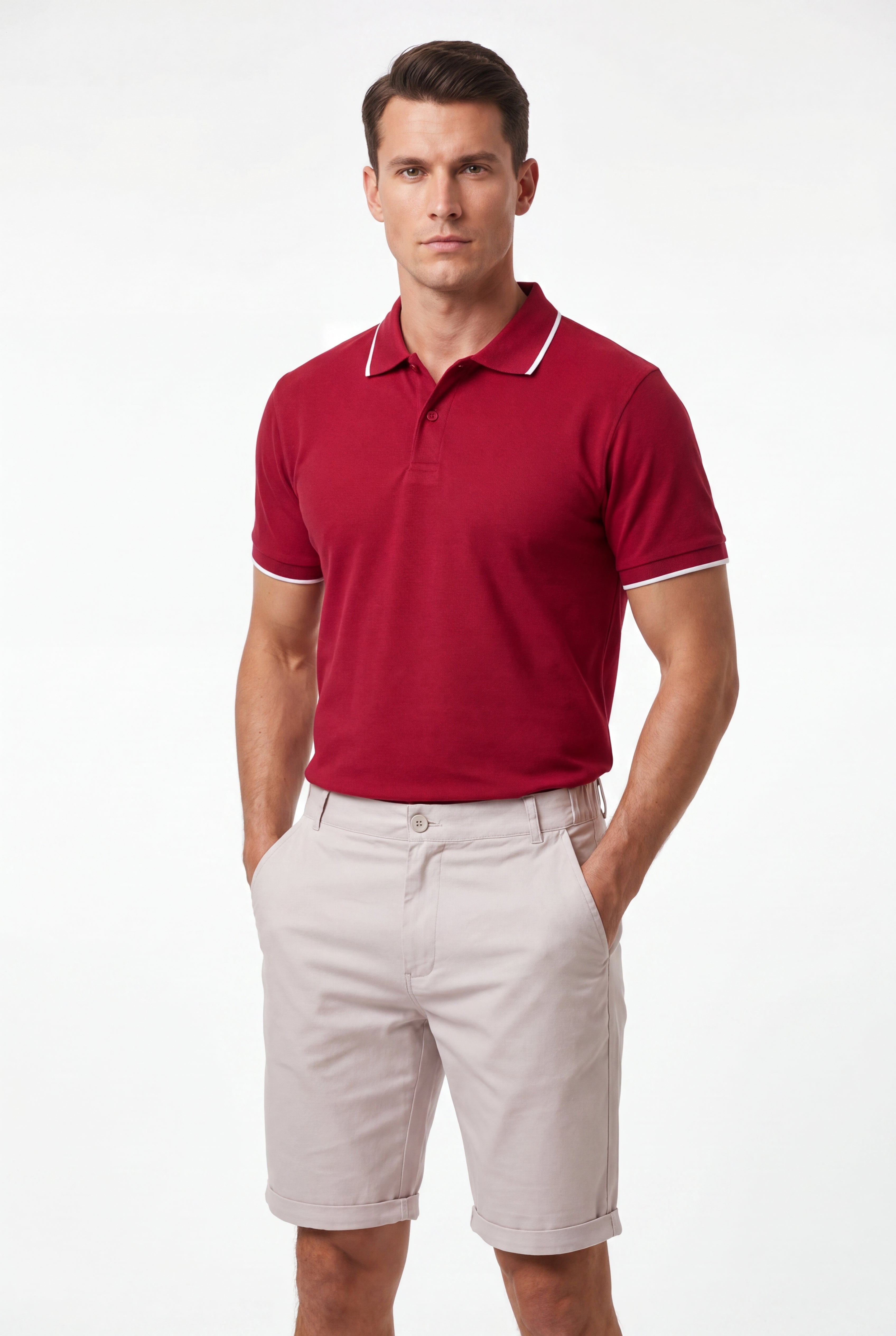 polo shirt -Burgundy