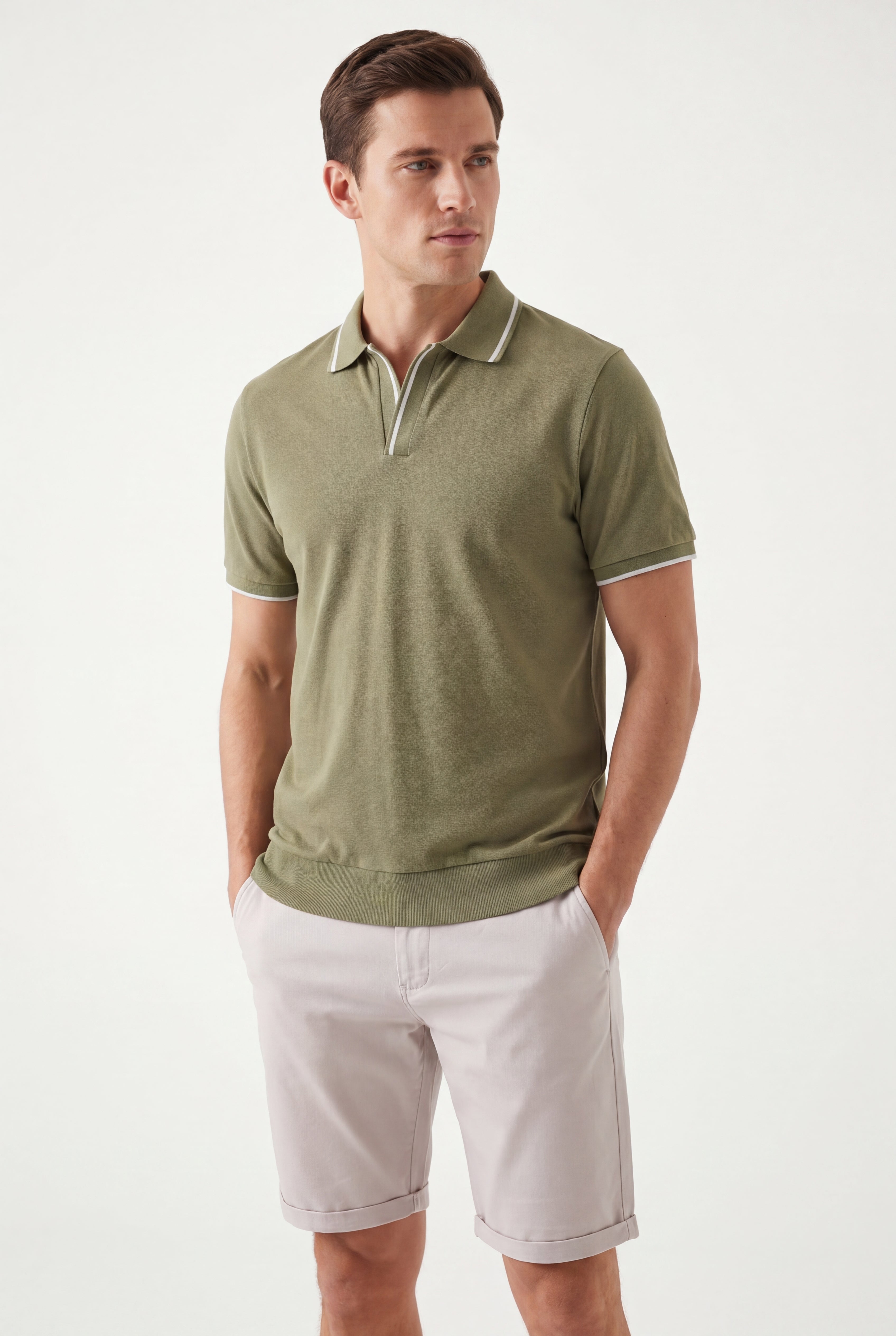 Open collar-Mint-Green