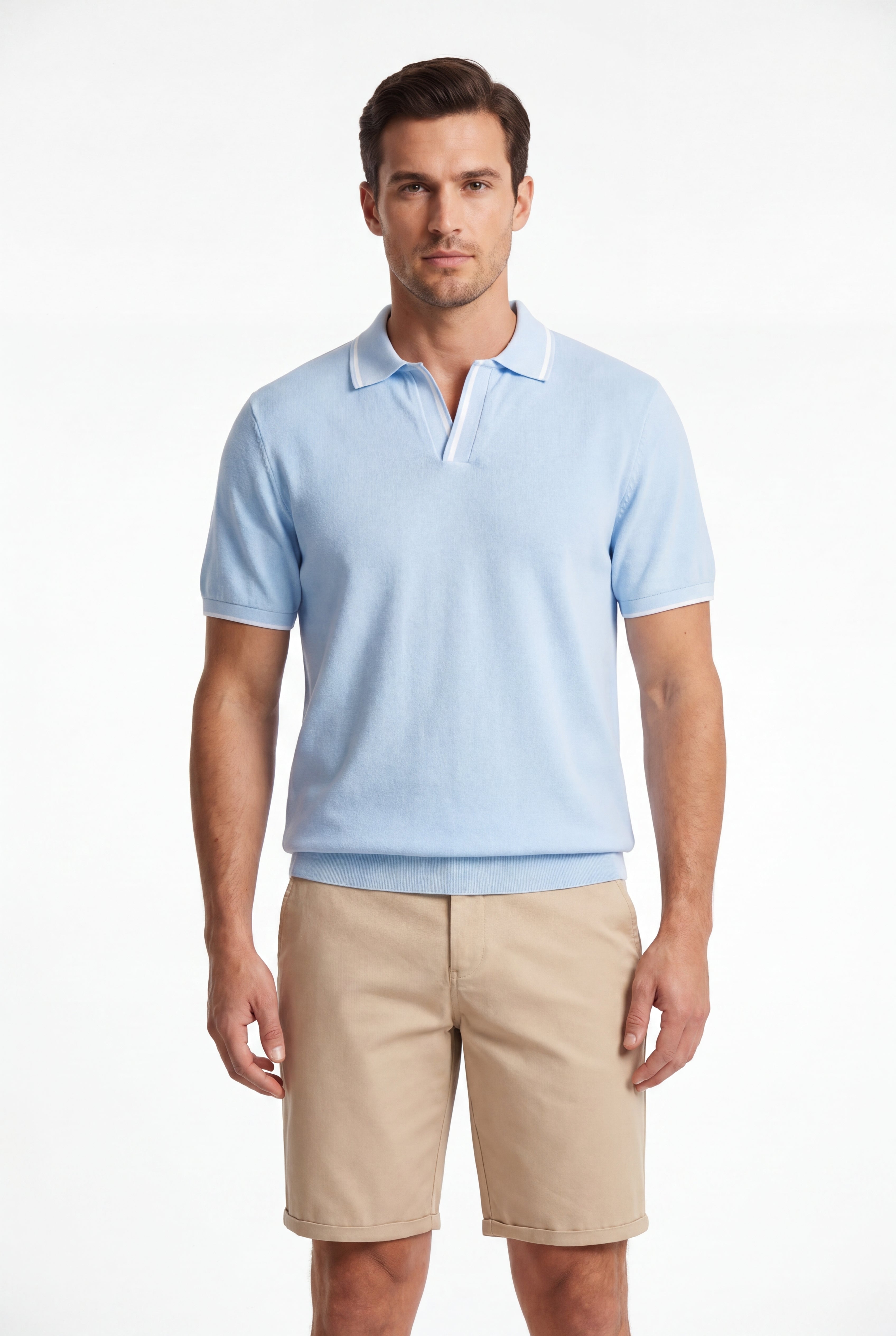 open collar -Baby-Blue