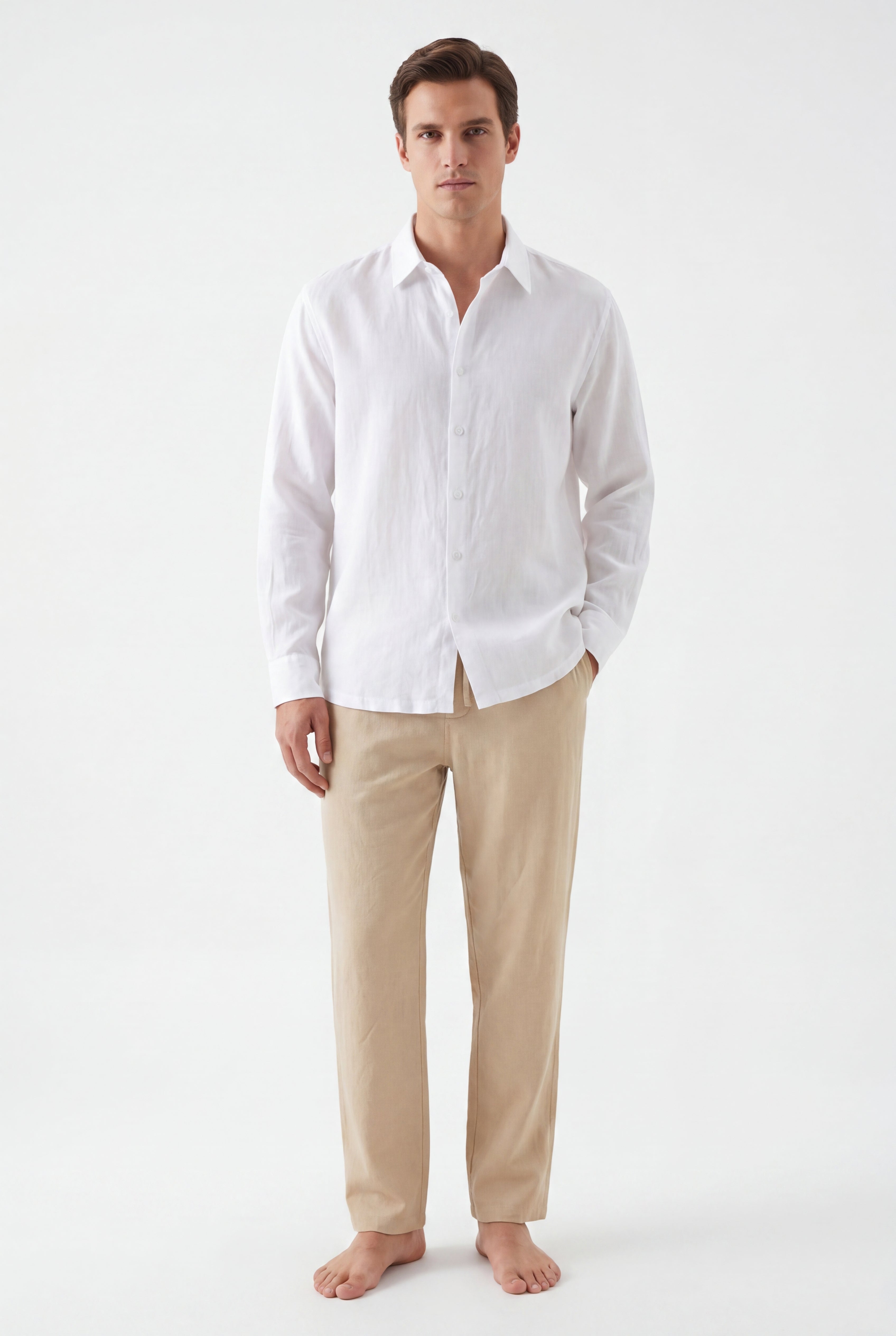 Linen Long Sleeves-White