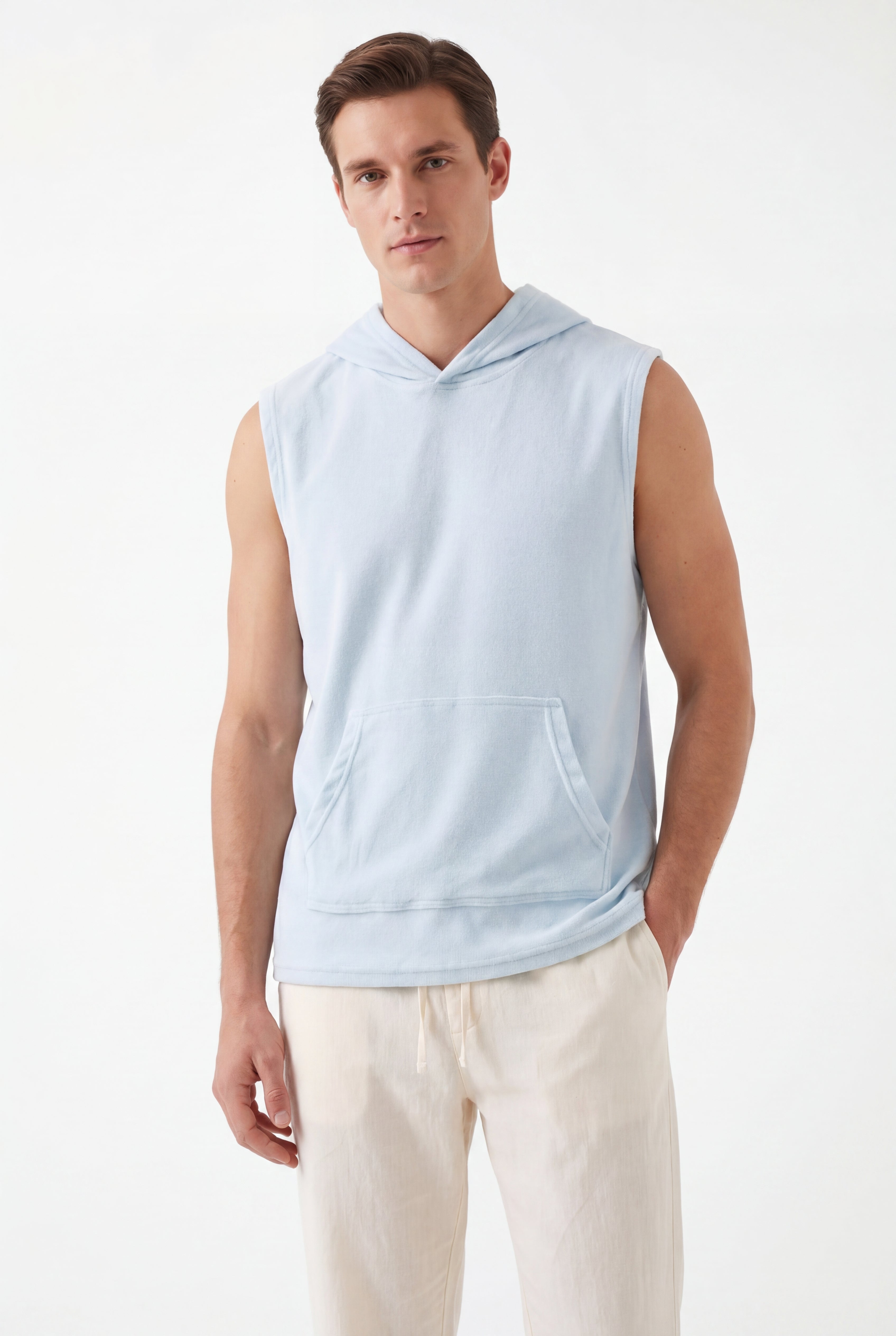 Towel Hoodie-Sky-Blue