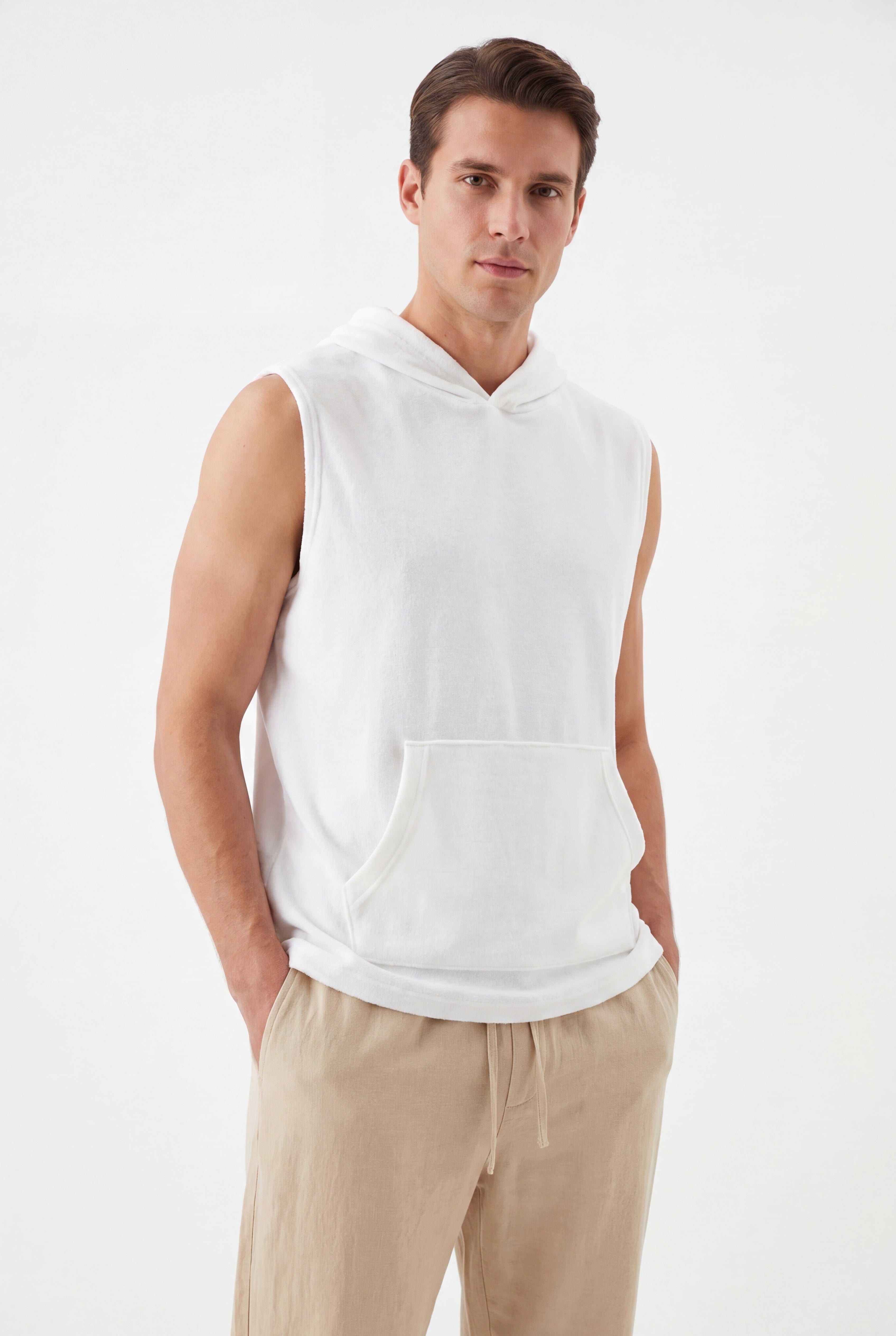 Towel Hoodie-White