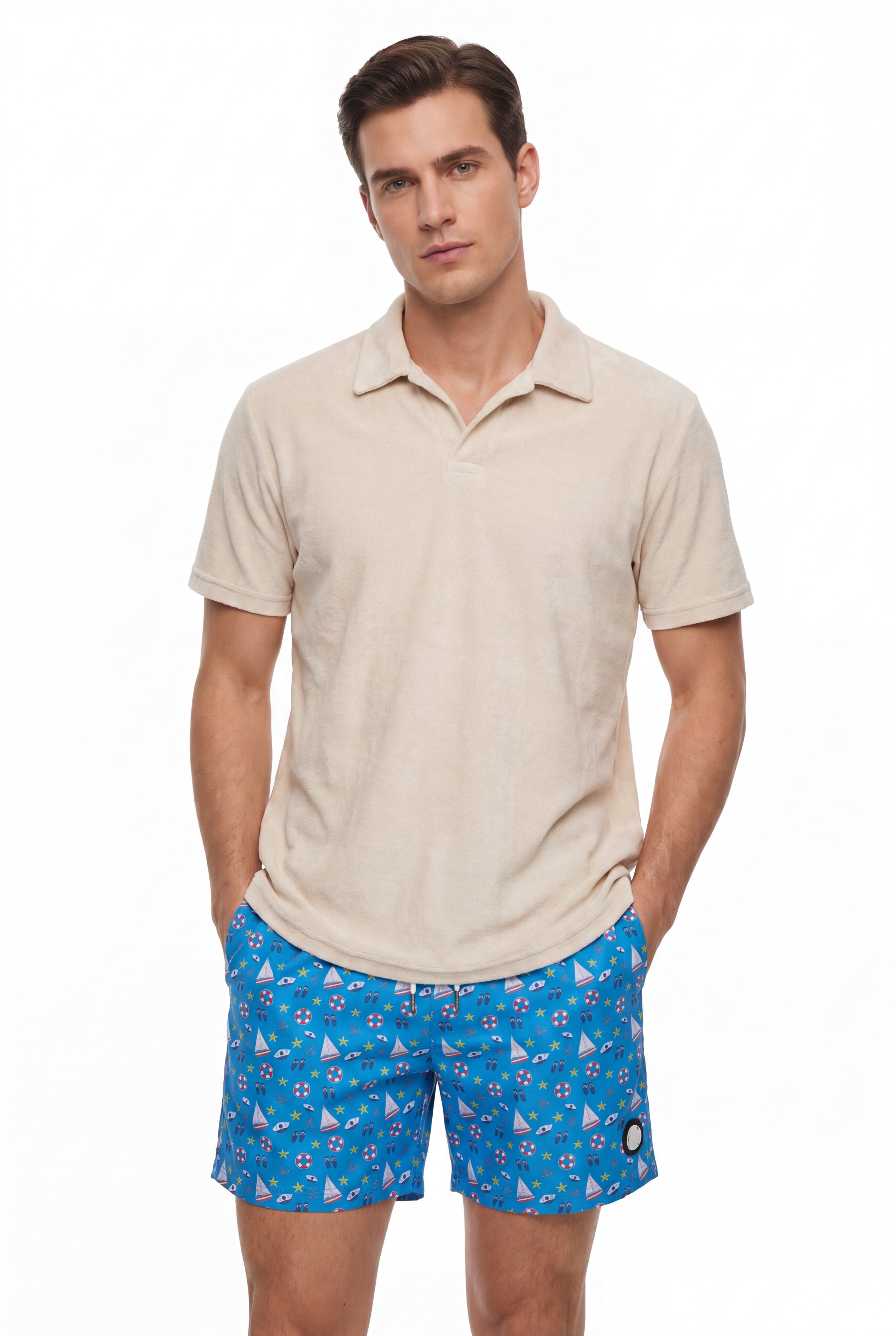 Nautical Swim Shorts -Blue