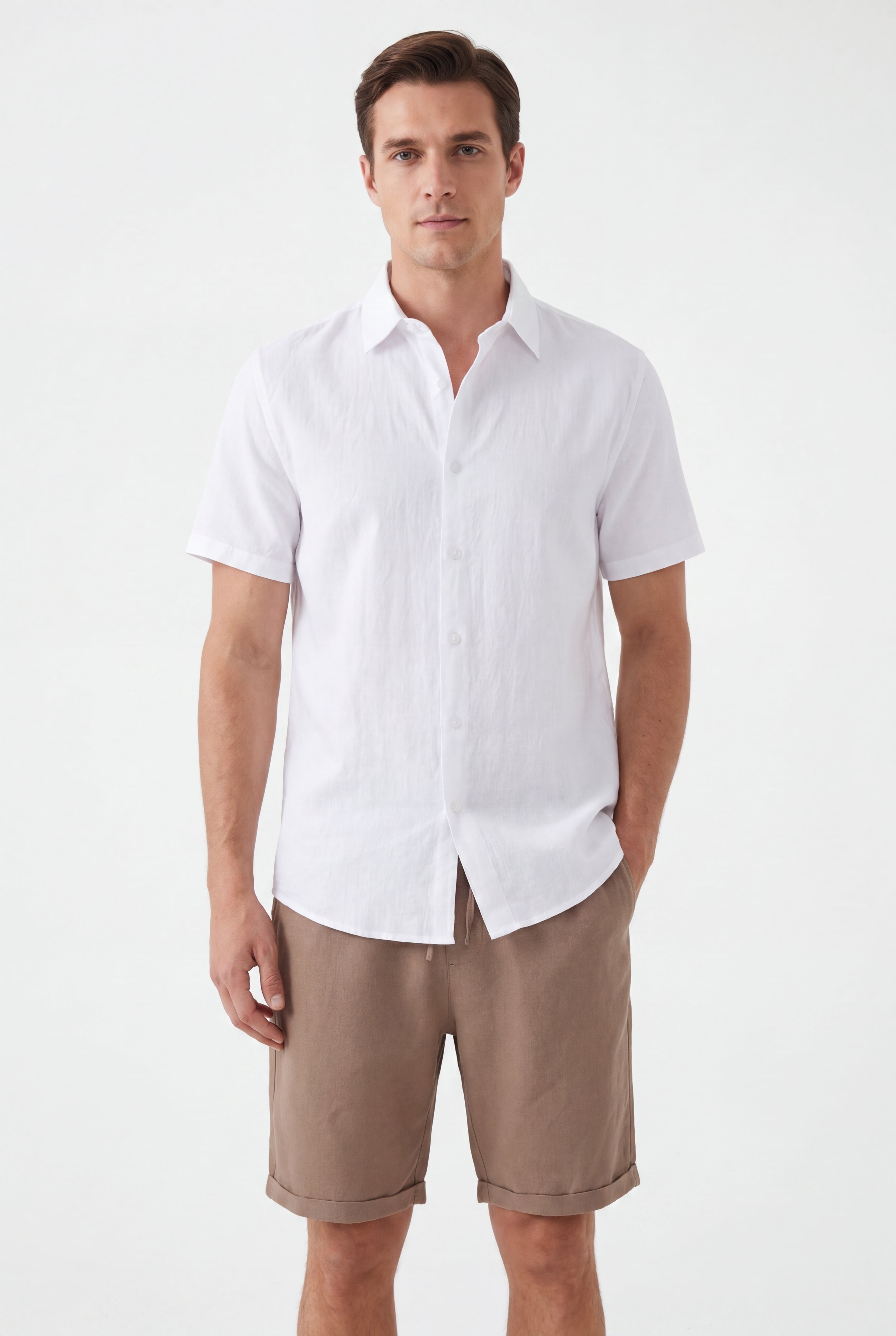 Linen Short-Brown